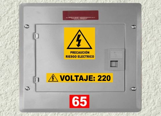 etiquetas de riesgo electrico